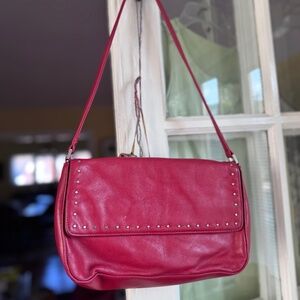 Aurielle hand shoulder bag in red